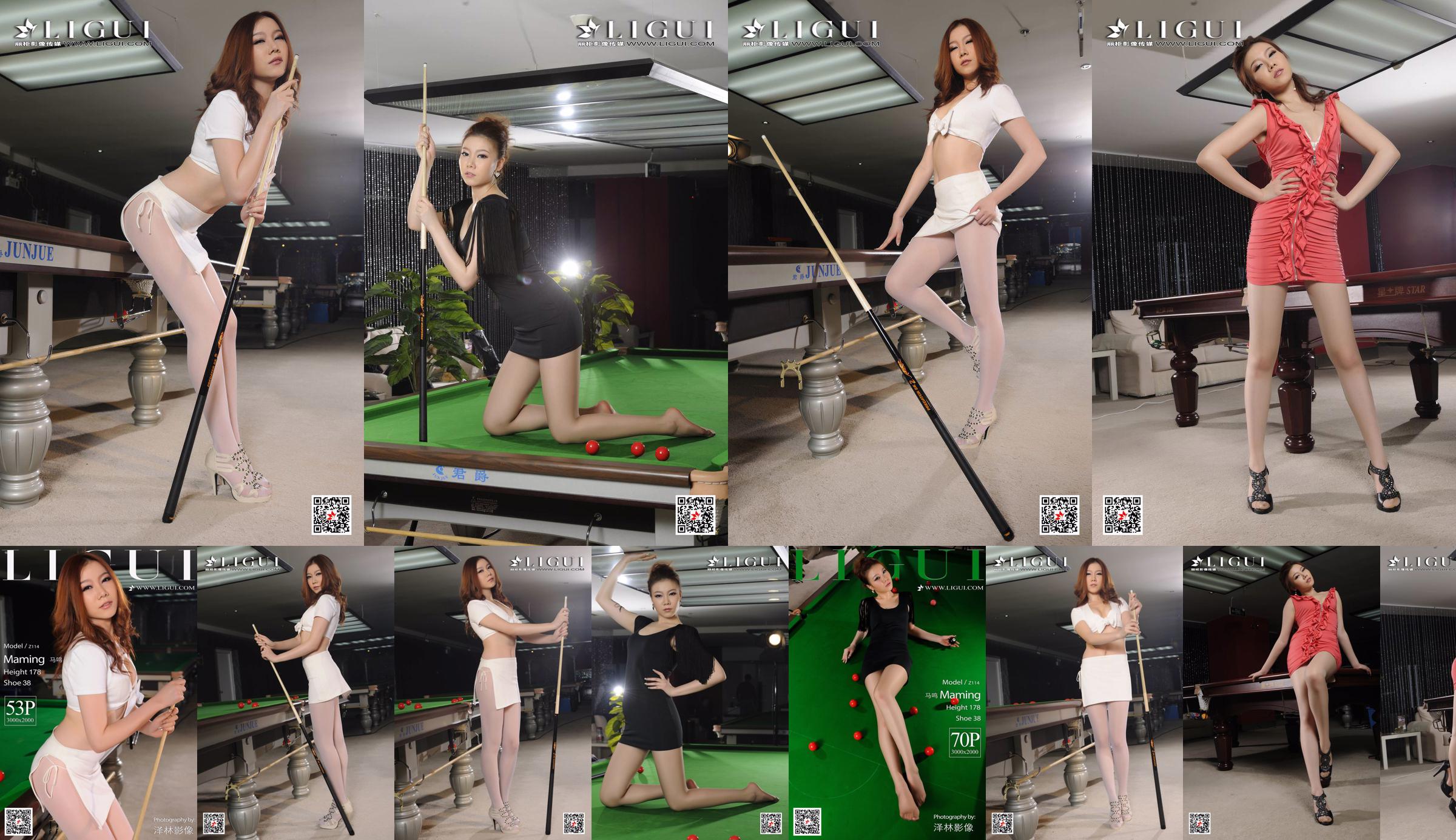 นางแบบหม่าหมิง "Bai Si Uniform Billiard Girl" [Ligui Ligui] No.a919f9 หน้า 11