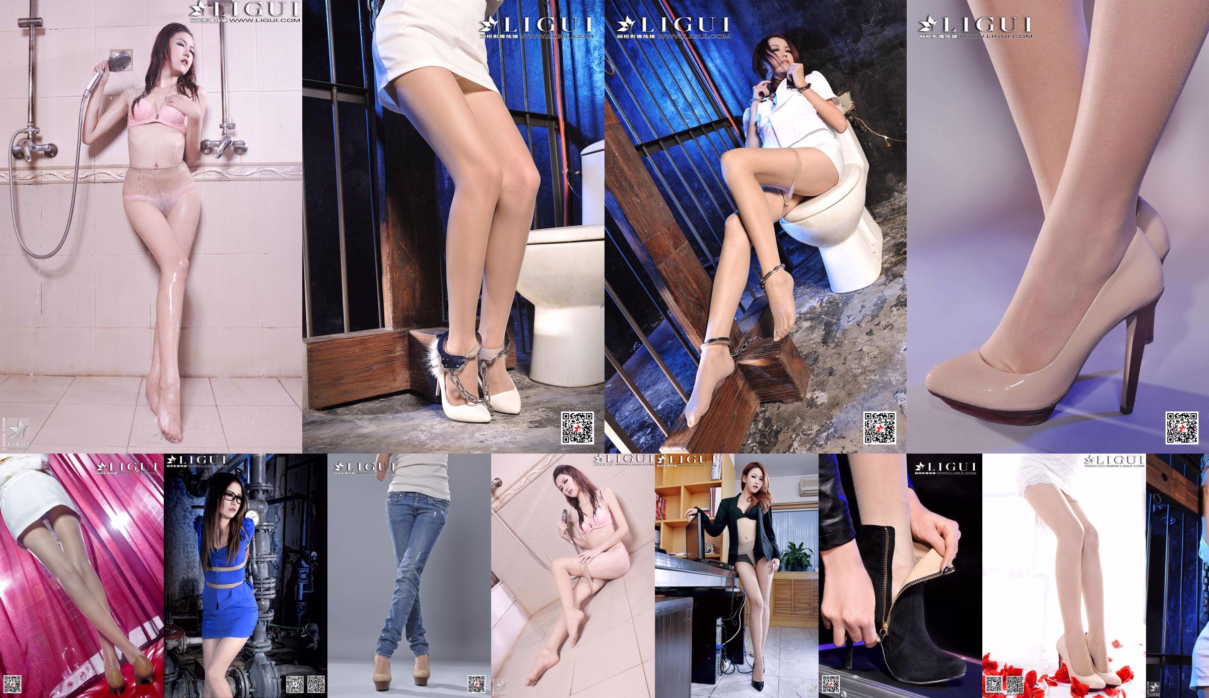 Modèle Kexin "Beauté rose avec pieds en soie" Collection supérieure et inférieure [丽 柜 LiGui] Photographie de belles jambes et pieds de jade No.dd966f Page 14