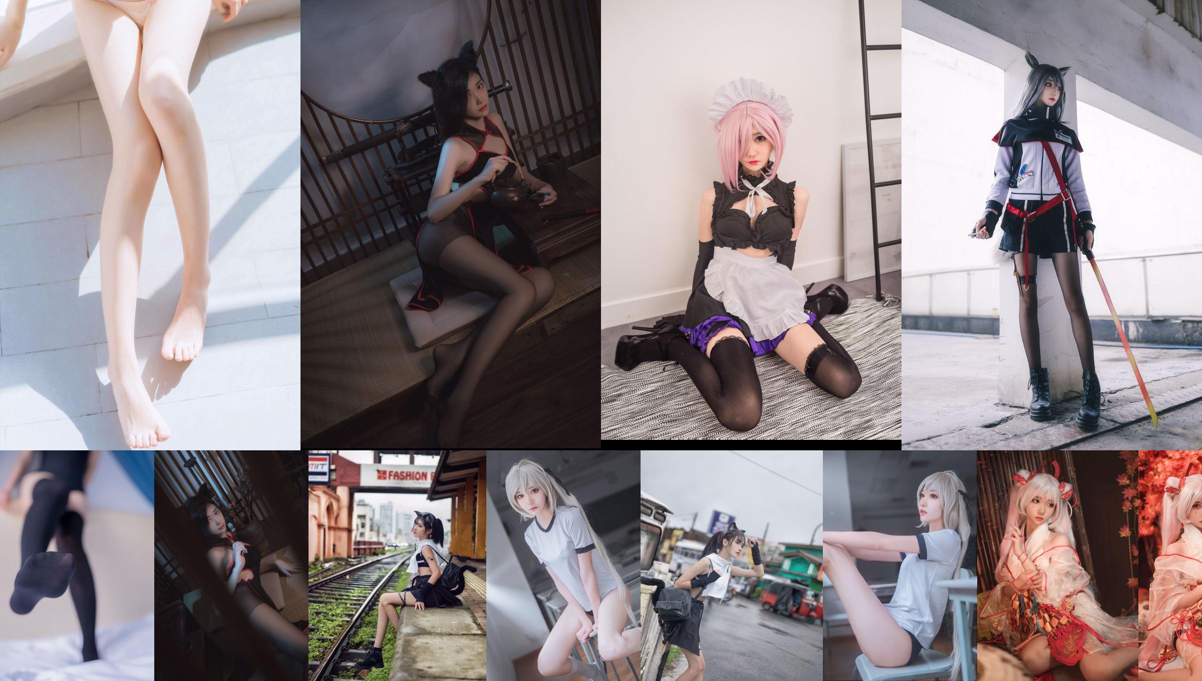 [ภาพ COSER คนดังทางอินเทอร์เน็ต] อะนิเมะบล็อกเกอร์ Nan Tao Momoko - ชุดชั้นในสีดำ No.bea9f5 หน้า 2