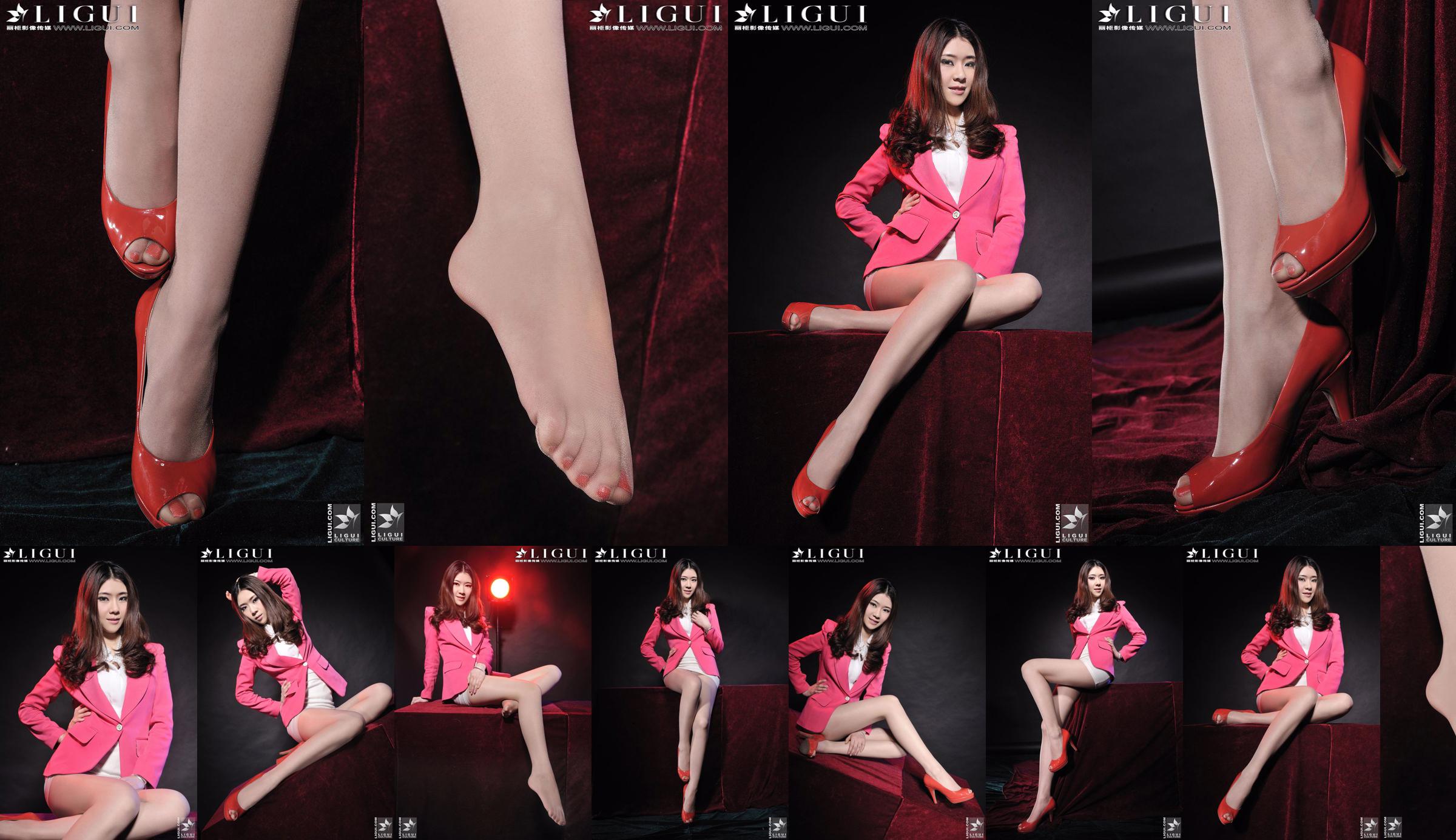 Modello Chenchen "Red High-heeled Girl" [丽 柜 LiGui] Belle gambe e foto di piedi di giada No.ae1405 Pagina 1