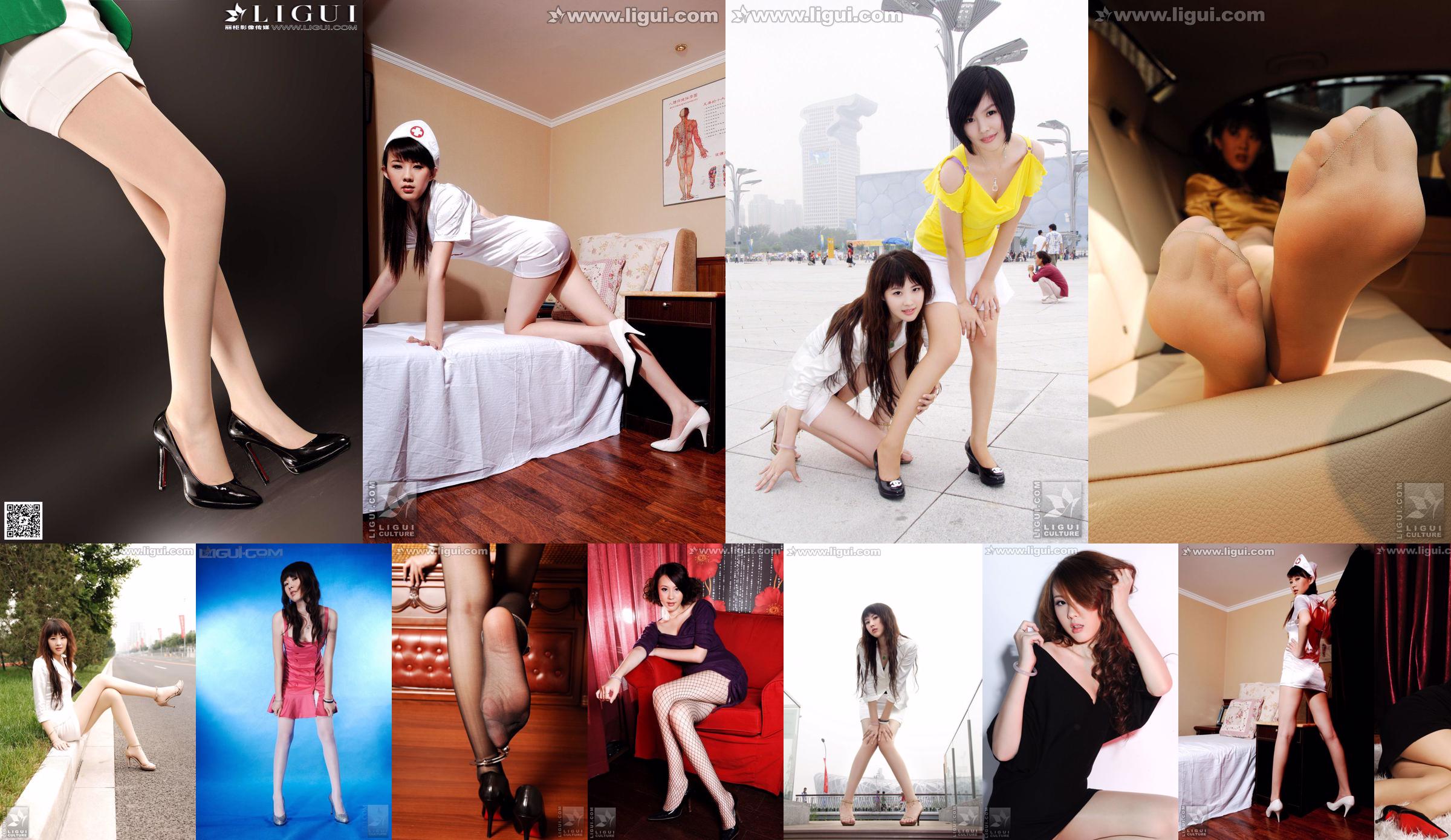 Model Feifei "Golden Collar Beauty toont Kose's ware kleuren" [丽 柜 LiGui] Kousen en Jade Foot Photo Picture No.862668 Pagina 15