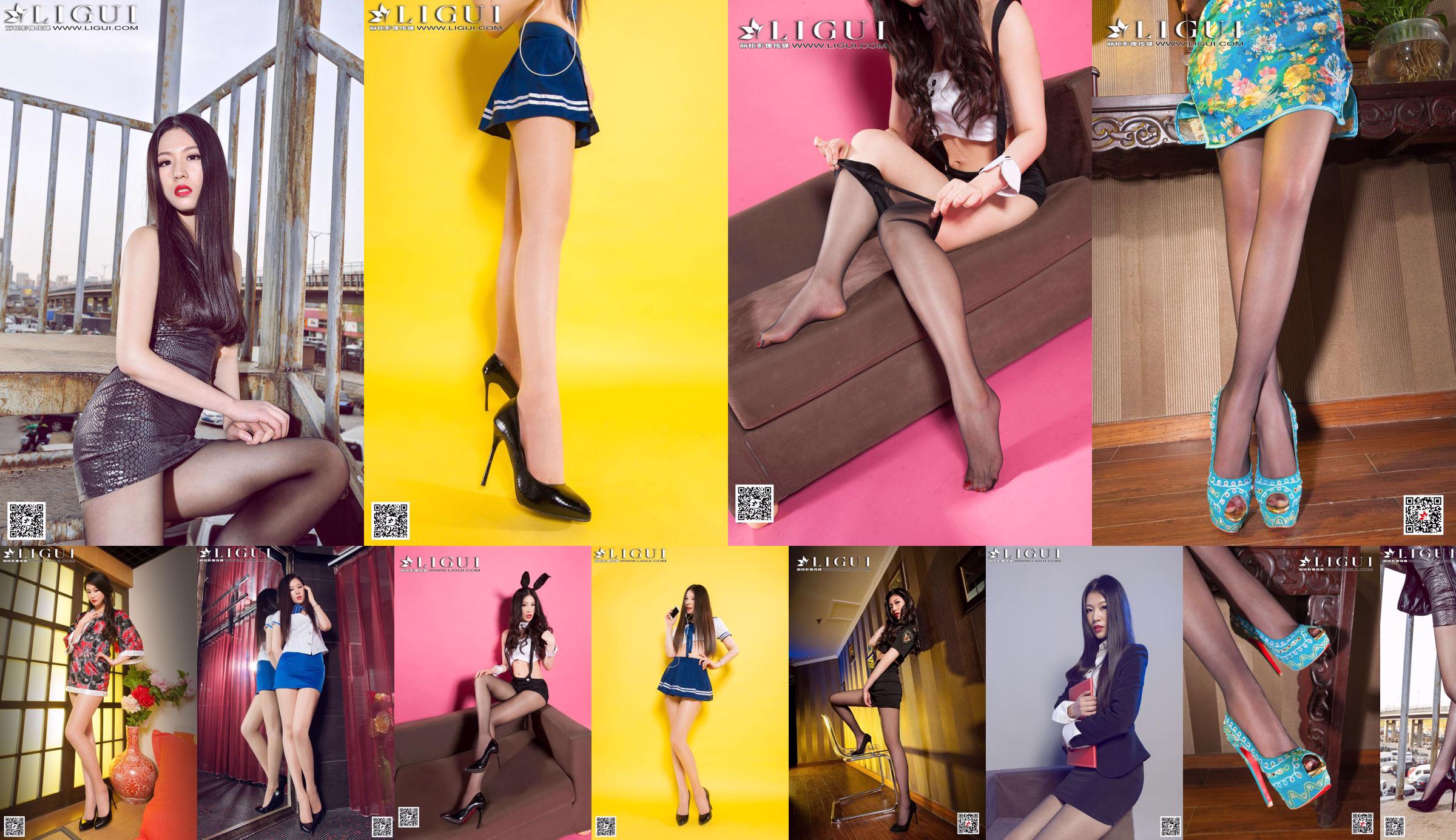 Model Jiayi "Black Silk High-heeled Policewoman Silk Foot" Complete Works [丽柜LiGui] Photograph of Beautiful Legs and Jade Feet No.3866c6 Page 22